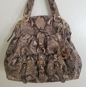 Michael Kors snakeskin shoulder bag